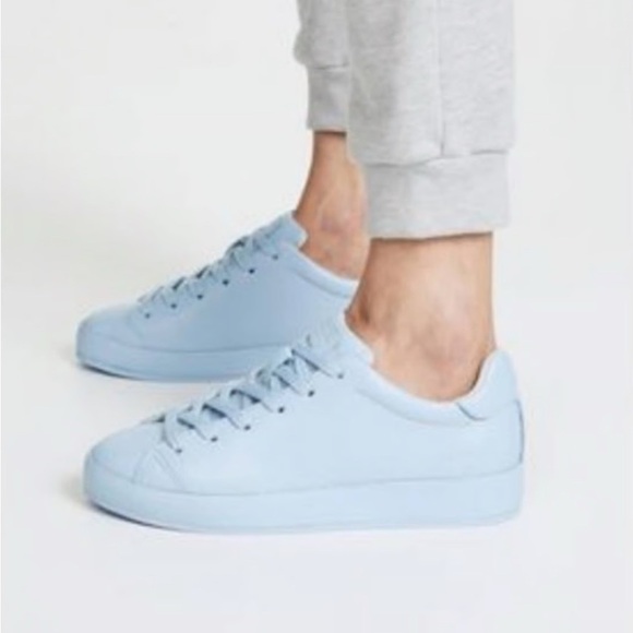 Rag and bone Leather Sneakers RB1 Low Chmbry M Perforated  In Blue Size 6.5 - Picture 1 of 14